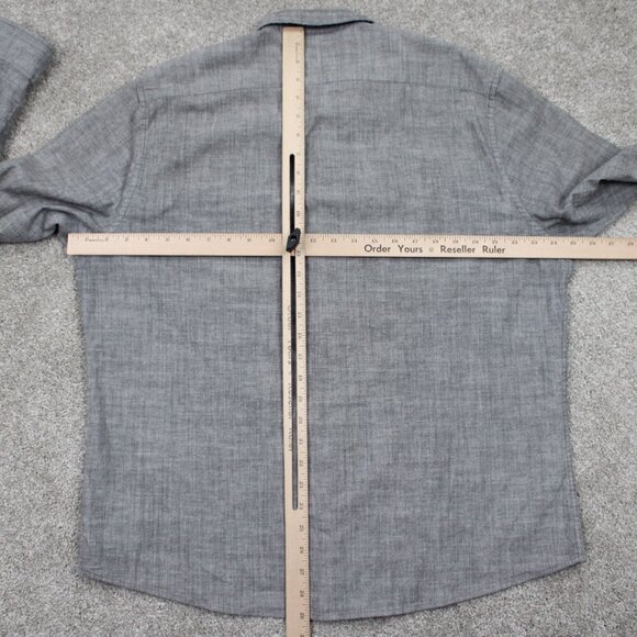 Tailor Vintage Luxe Performance Shirt Adult XL Gray Long Sleeve Stretch Button - Picture 7 of 10